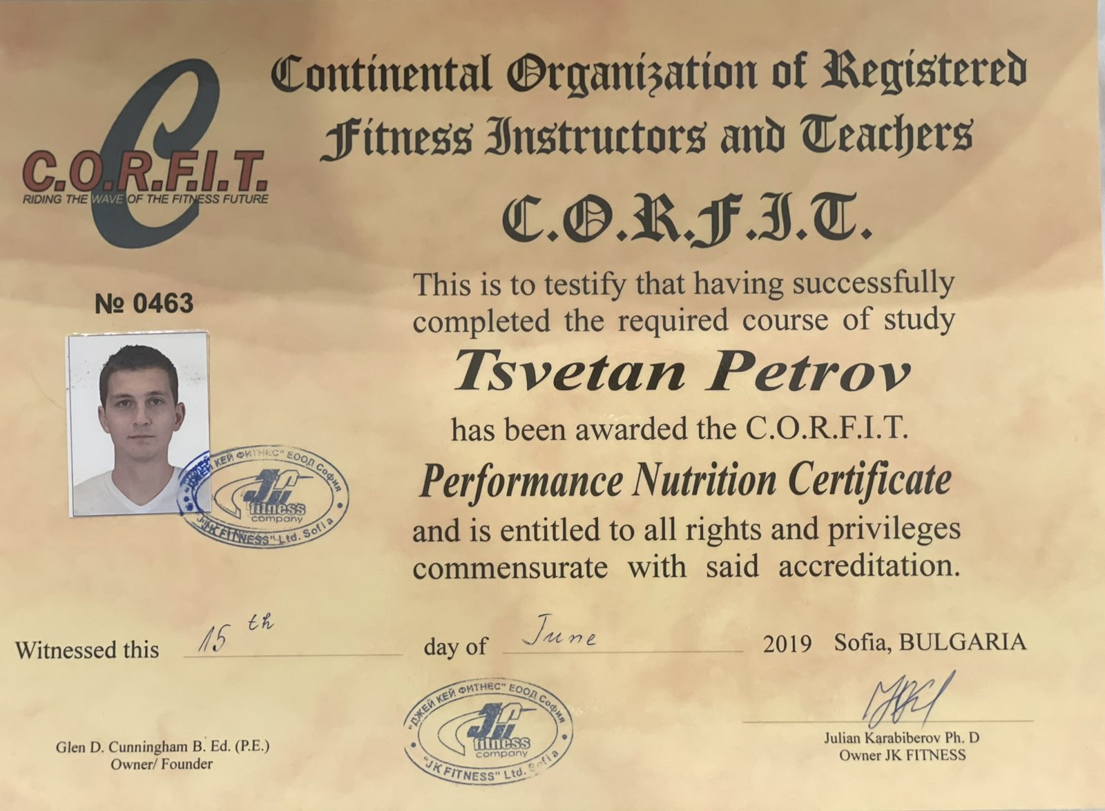 certificate-corfit-one